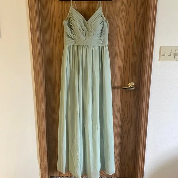 slim fit dress slacks Mint Green Latest Bridesmaid Dress Floor Length Chiffon Wedding Party Dress(BM10824L)  – DaisyFormals-Bridesmaid and Formal Dresses in 59+ Colors main image 1